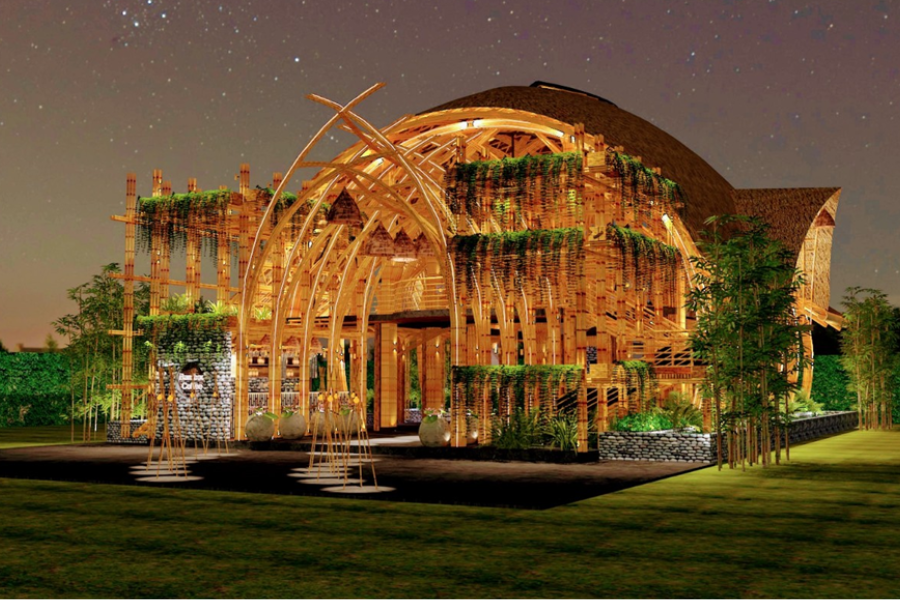 Thi công nhà tre mái lá (3)